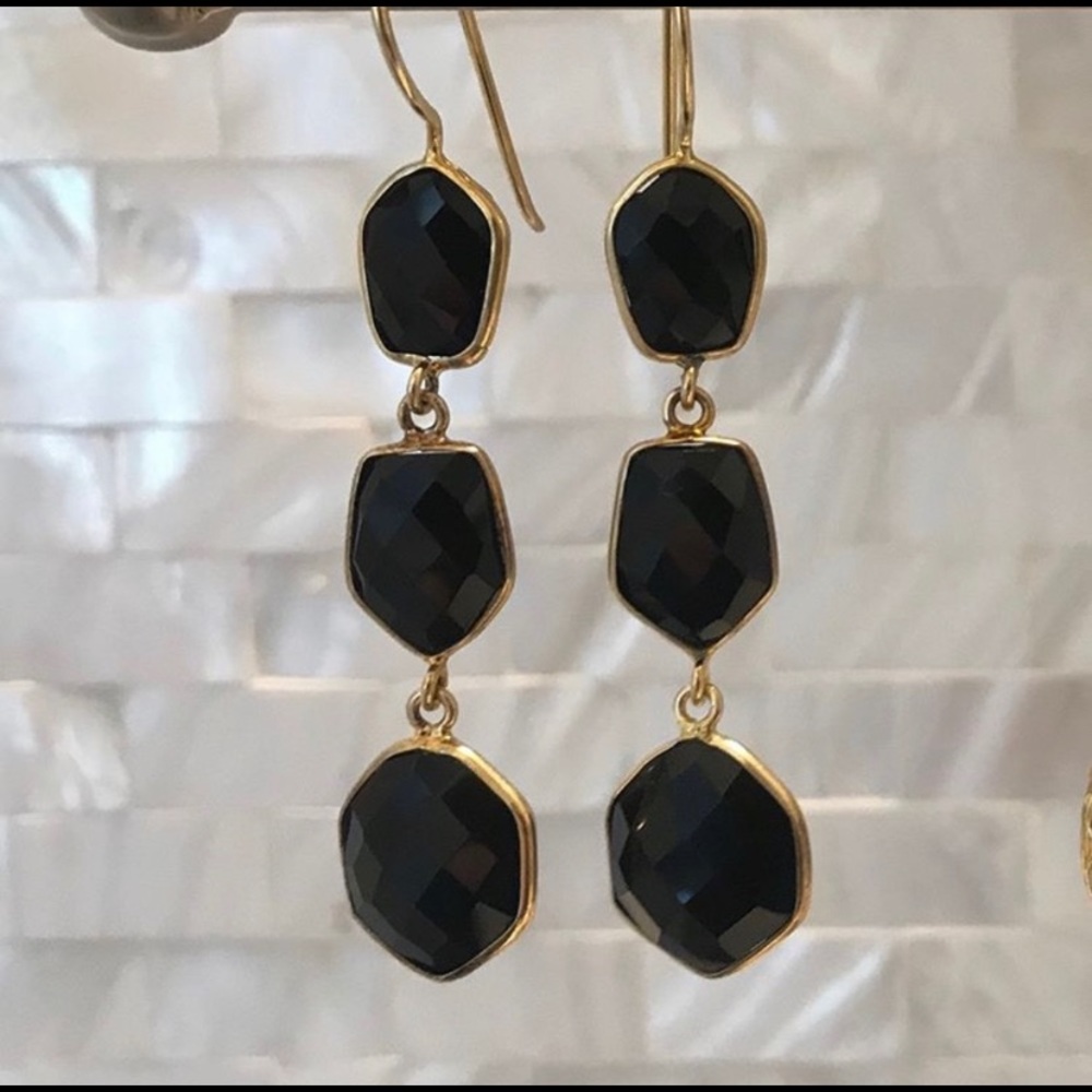 Black onyx earrings